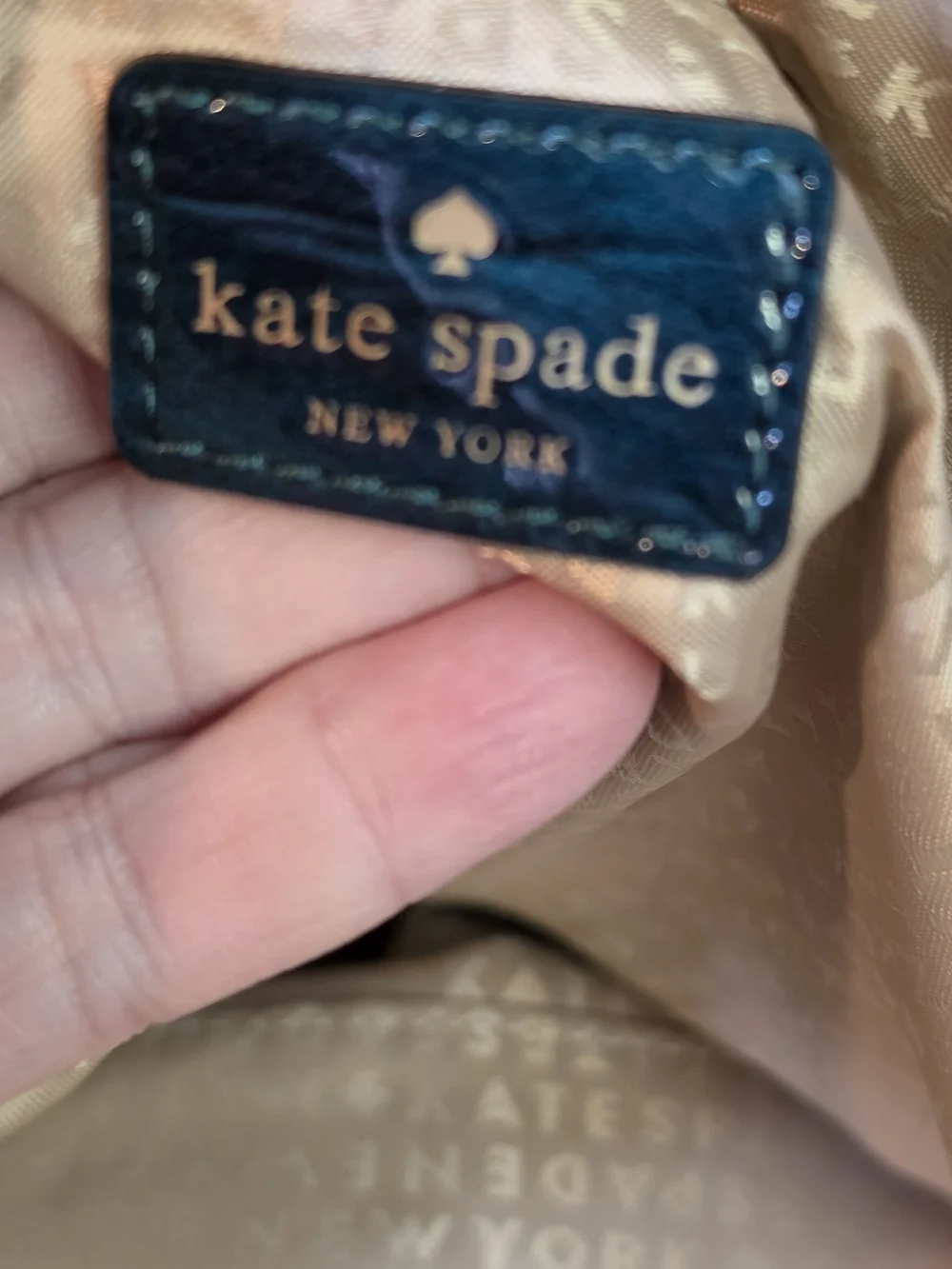 Kate Spade Knightsbridge Elena Teal Patent Croc Bow Tote
